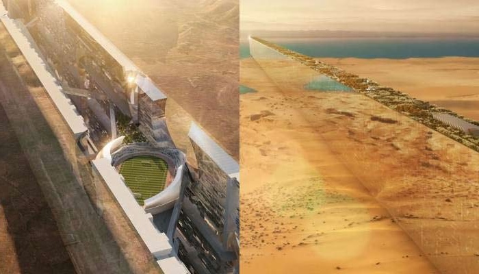 Saudi Neom Line project to be only a mile and a half now. — NEOM/File